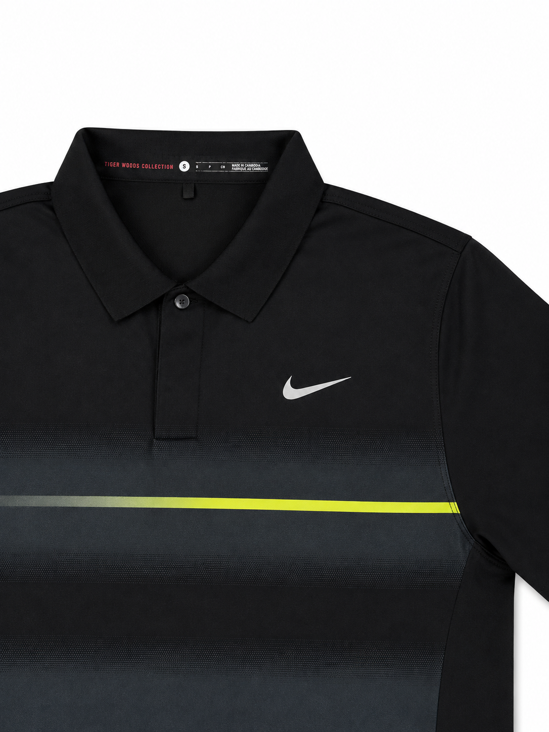 Nike Tiger Woods Golf Polo Shirt Schwarz/Grün | M