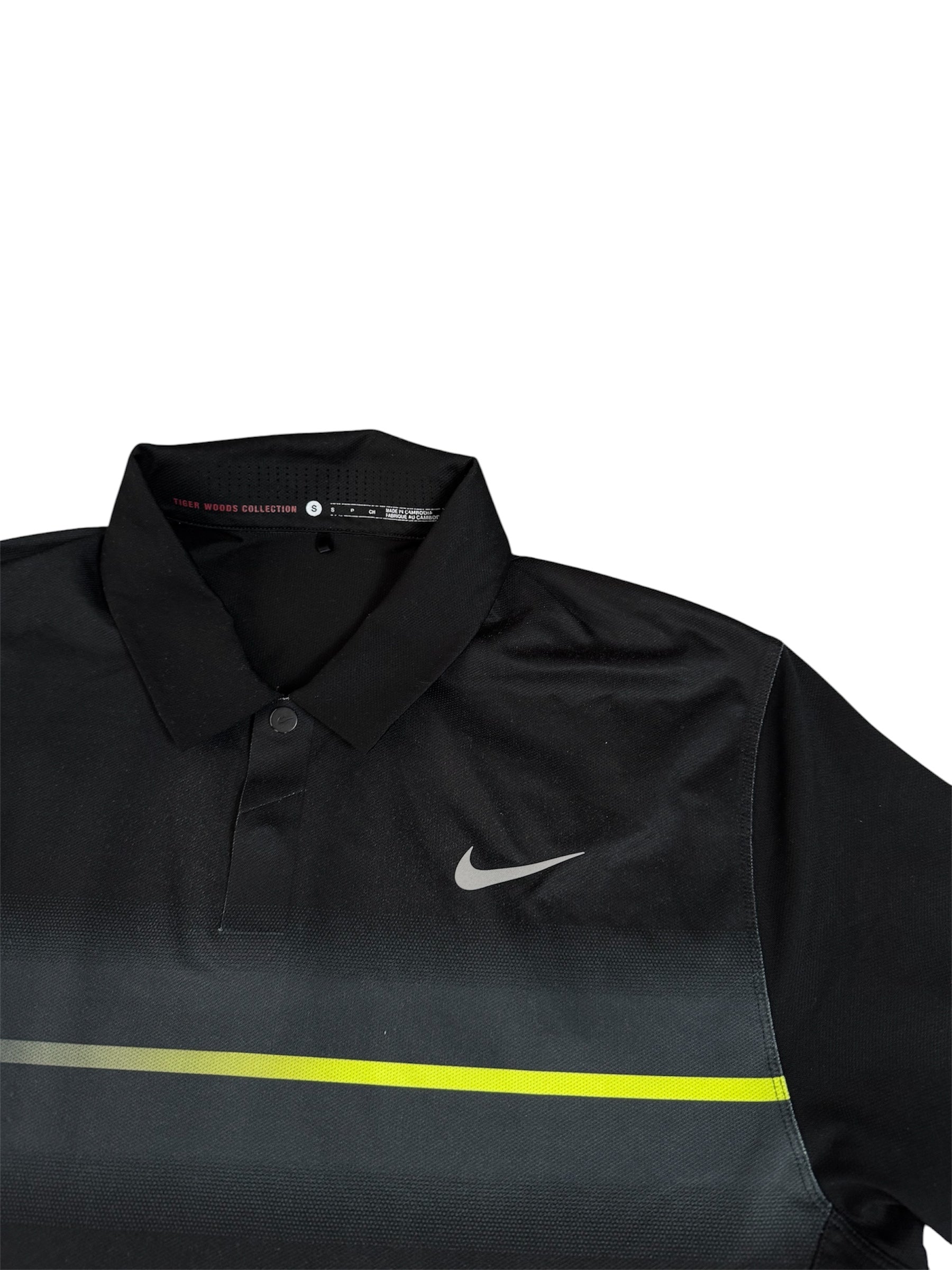 Nike Polo Schwarz/Grün | S
